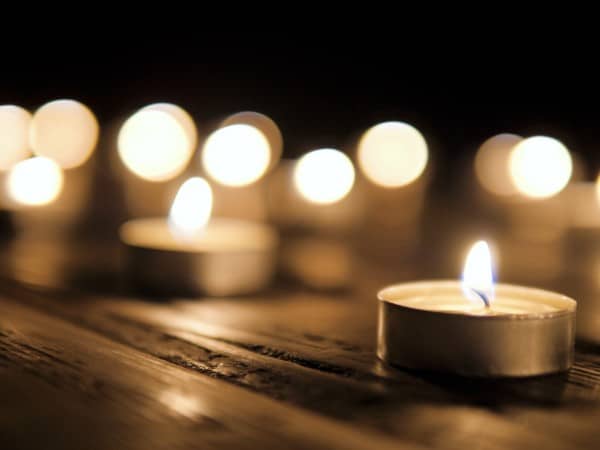 Christmas Candles Worship Background Image