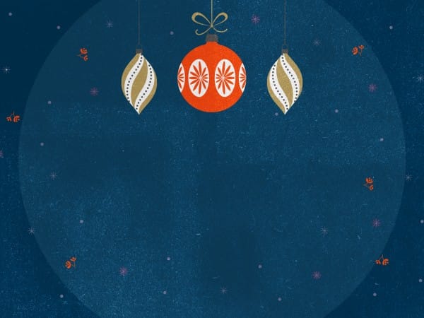 Christmas Party Ornament Worship Background