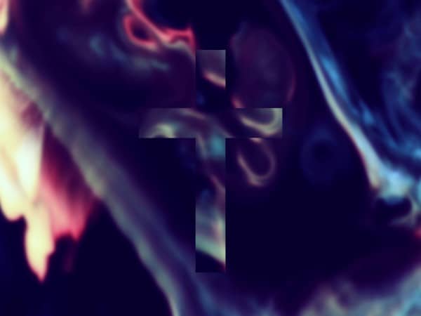 Abstract Galaxy Vapors Cross Worship Background