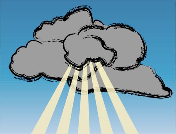 Holy Light Shining through Clouds