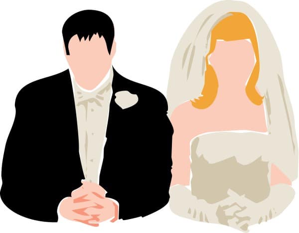 Bride and Groom Say Prayers With Their Vows