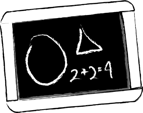 Personal School Chalkboard with White Frame