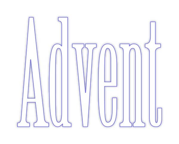 Blue Outline Simple Advent