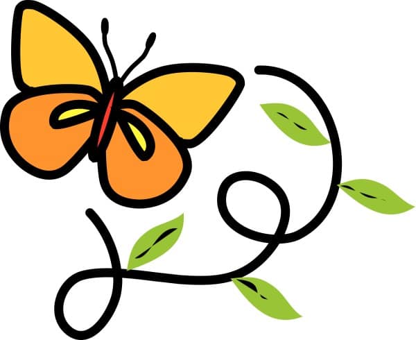 Butterfly and Leaves
