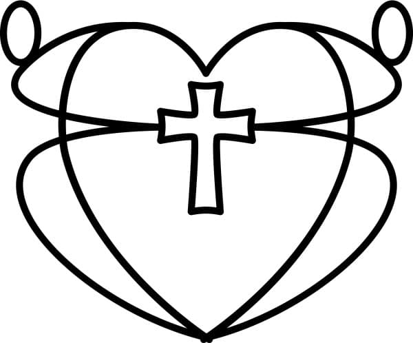 Black and White Graphic Heart