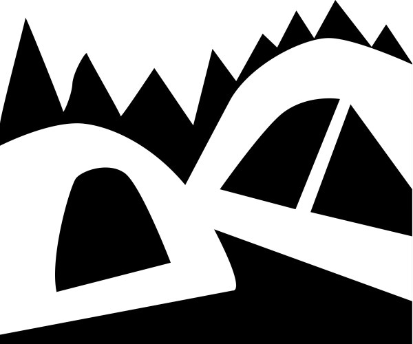 Black and White Tents and Trees