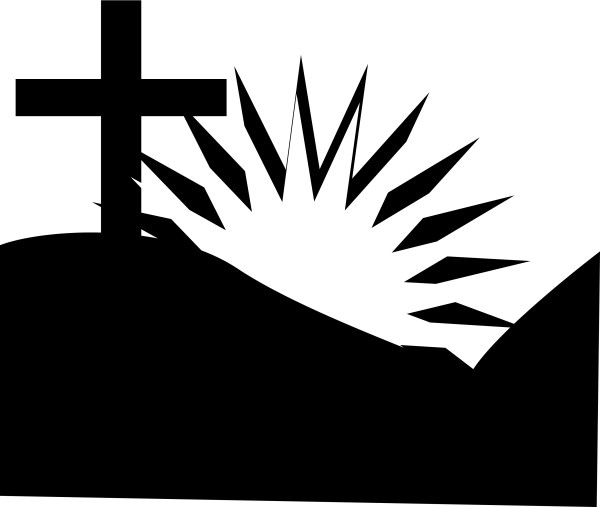 BW Sunrise with Cross