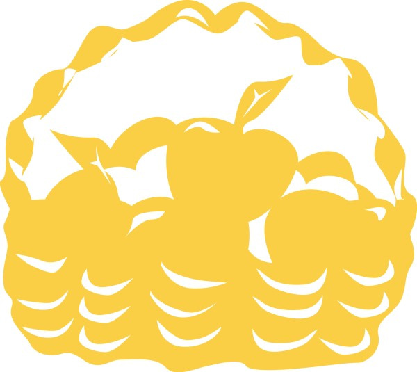 Silhouette of Fruit Basket