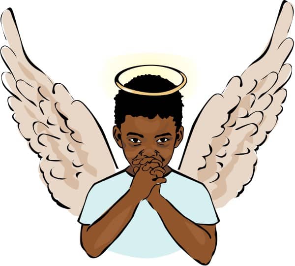 Young Angel Wings and Halo