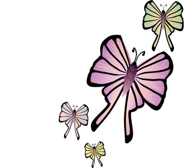 Four Butterflies