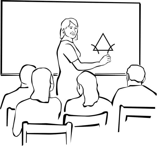 Teacher Clipart in Black and White
