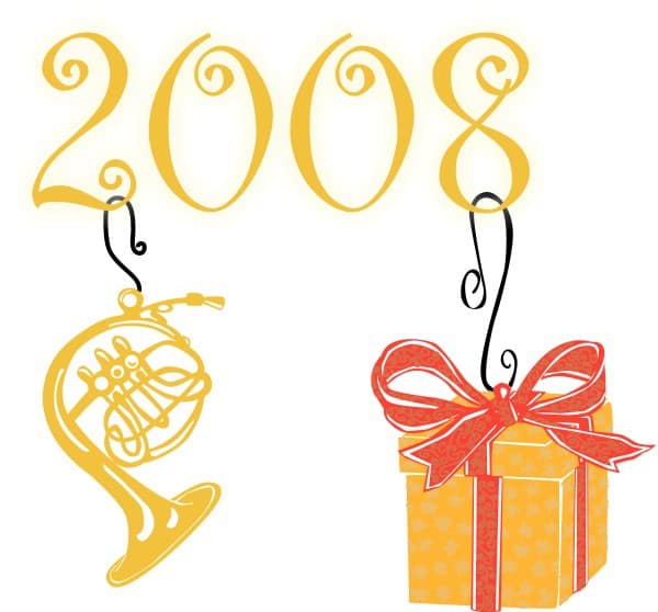 2008 with Christmas Ornaments