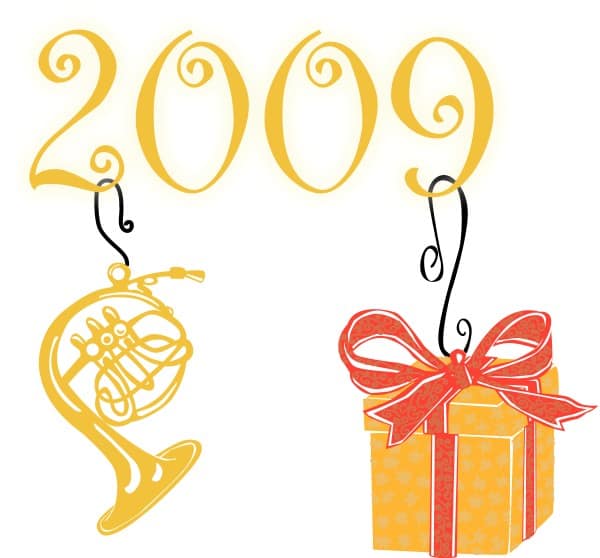 2009 with Christmas Ornaments