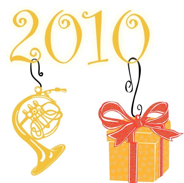 2010 with Christmas Ornaments