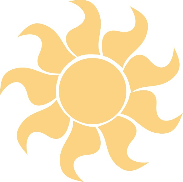Orange Stylized Sun