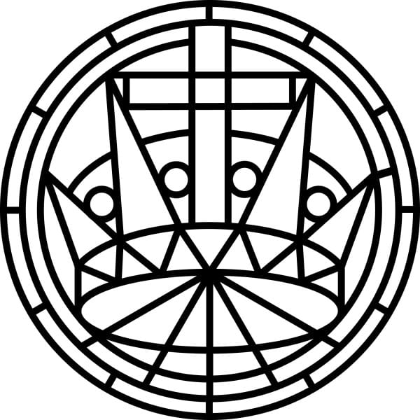 Black and White Stained Glass Crown