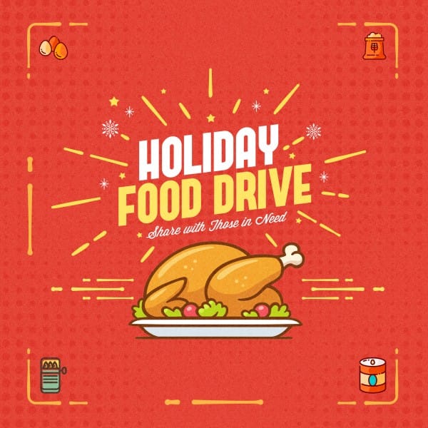 Holiday Food Drive Social Media Graphic