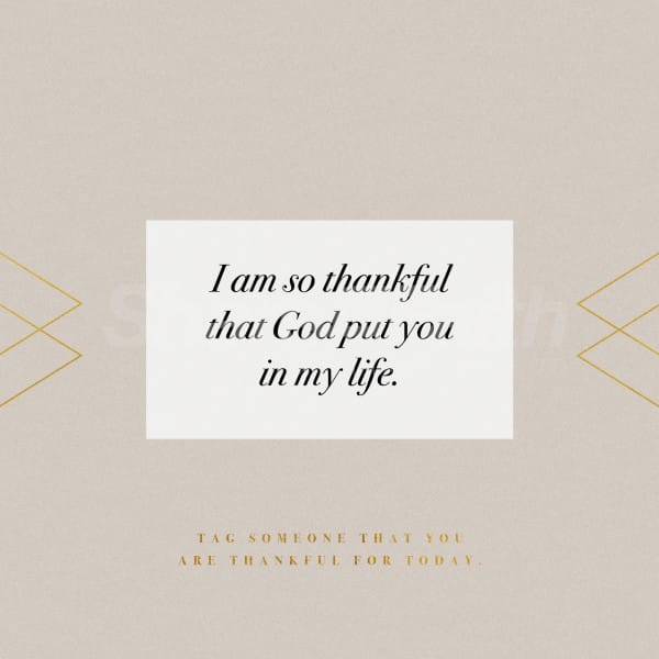 Thankful For You Social Media Graphic