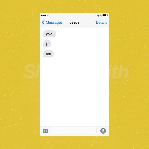 Jesus Text Yellow Social Media Graphic
