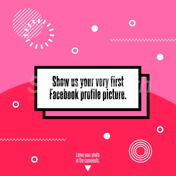 Facebook Picture Red Pink Social Media Graphic