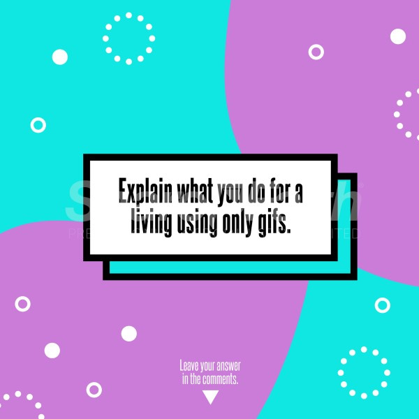 Gif Teal Purple Social Media Graphic
