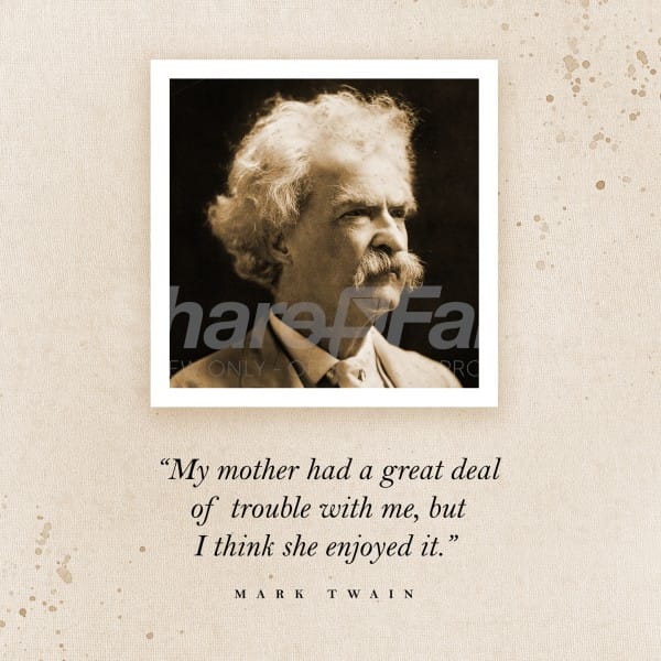 Mark Twain Mother's Day Quote Social Media Graphic