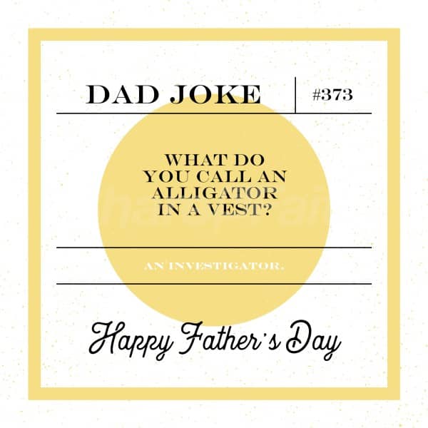 Dad Joke Alligator Social Media Graphic