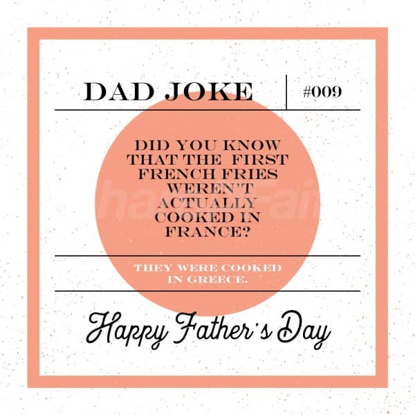 Dad Joke French Fries Social Media Graphic