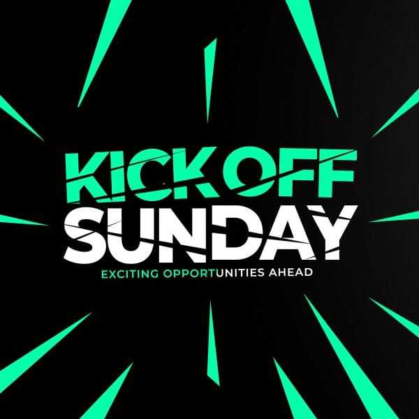 Kick Off Sunday Green Social Media Graphic