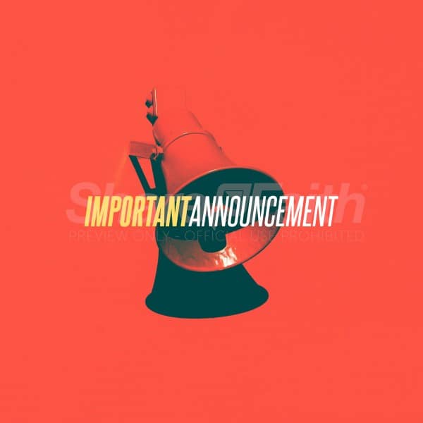 Important Announcement Red Social Media Graphic