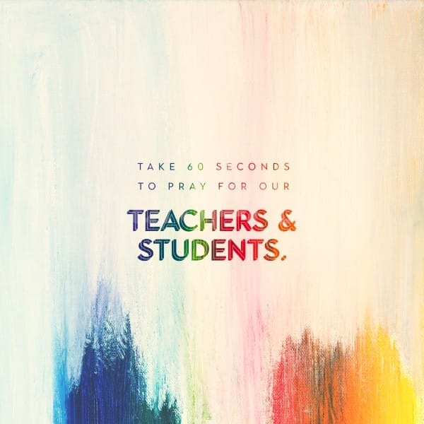 Pray For Teachers Social Media Graphic