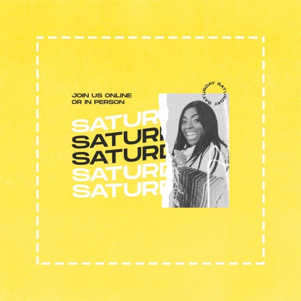 Saturday Yellow Social Media Graphic
