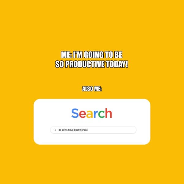 Procrastination Funny Social Media Graphic