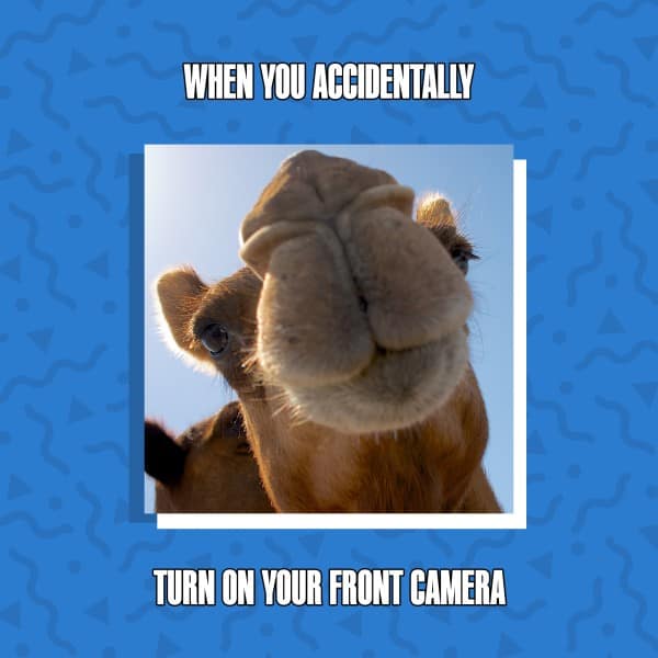 Front Cam Meme Social Media Graphic