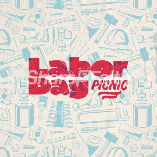 Labor Day Picnic Red Social Media Graphic