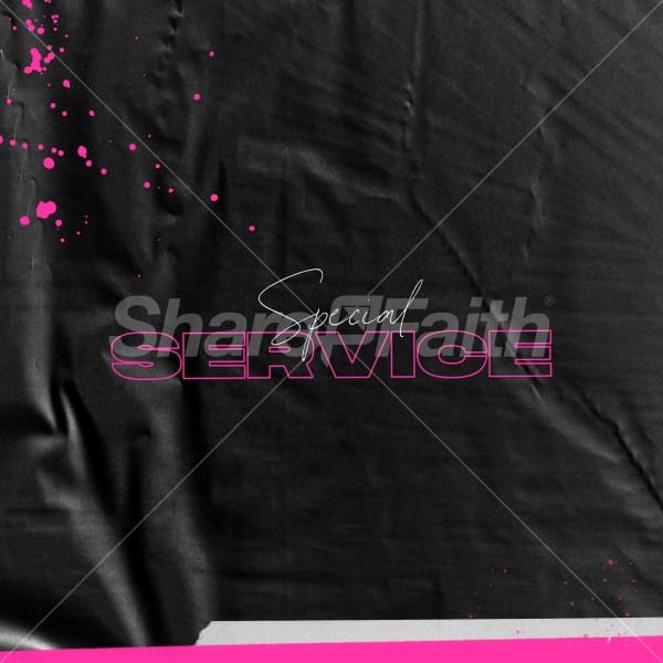 Special Service Black Social Media Graphic