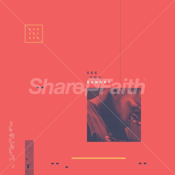 See You Sunday Orange Social Graphics