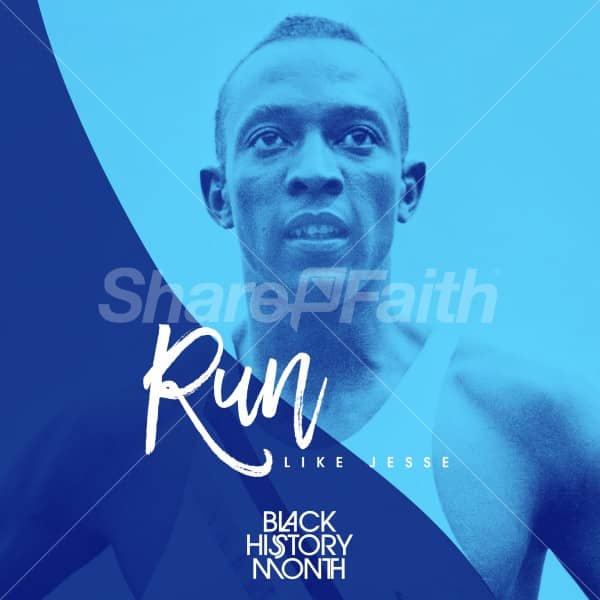 Run Like Jesse Black History Month Social Media Graphics