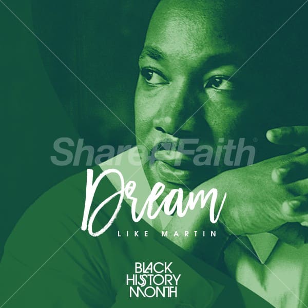 Dream Like Martin Black History Month Social Media Graphics