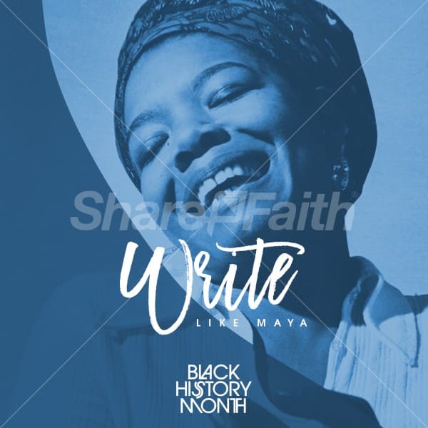 Write Like Maya Black History Month Social Media Graphics
