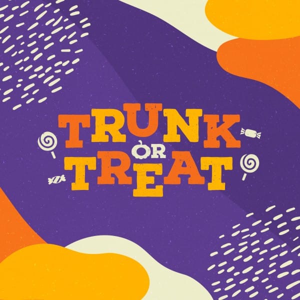 Purple Trunk Or Treat Church Social Media Graphic