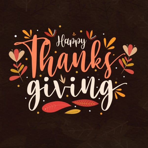 Happy Thanksgiving Brown Social Media Graphic