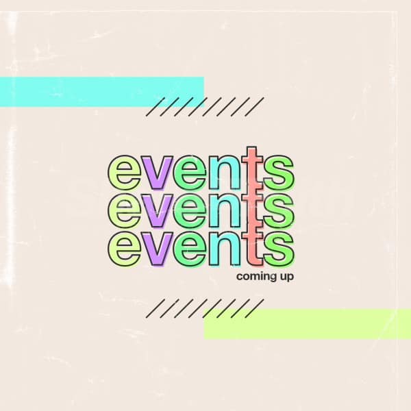 Events Colorful Social Media Graphic