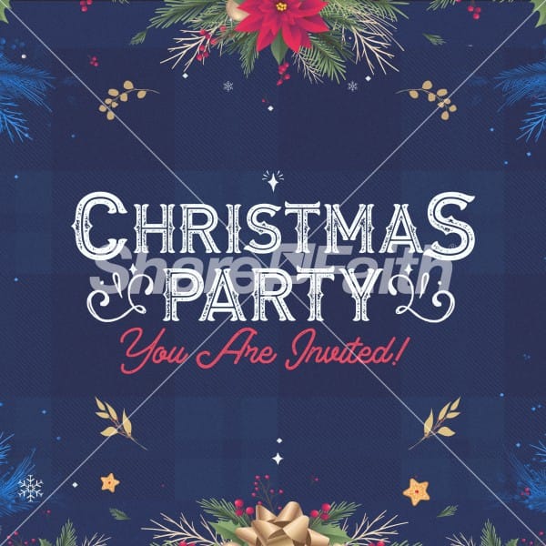 Christmas Party You Are Invited Social Media Graphics