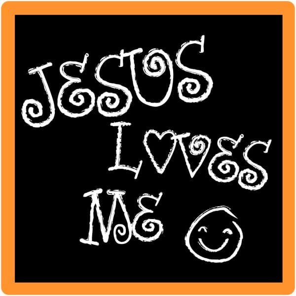 Jesus Loves Me Chalkboard