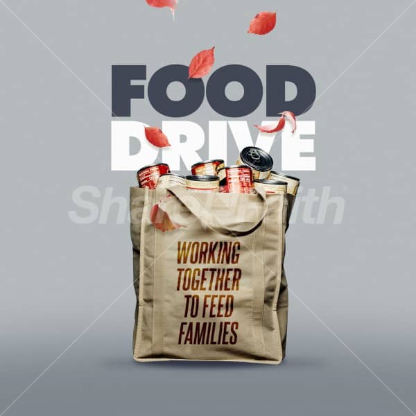 Thanksgiving Food Drive Title Graphics Set Social Media