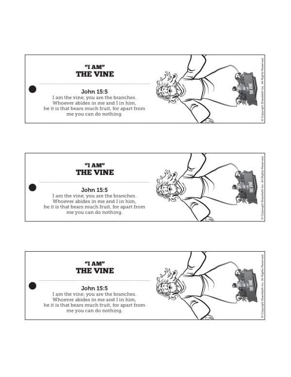 John 15 I Am The Vine Bible Bookmarks