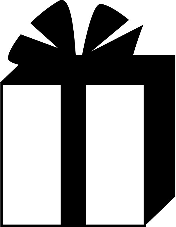 Simple Black and White Gift Box