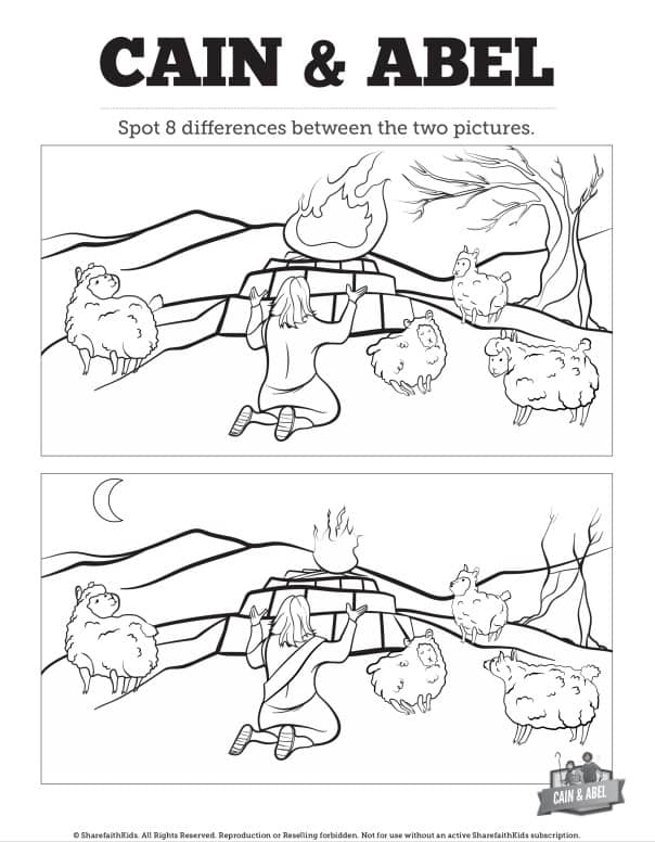 Cain and Abel Kids Spot The Difference