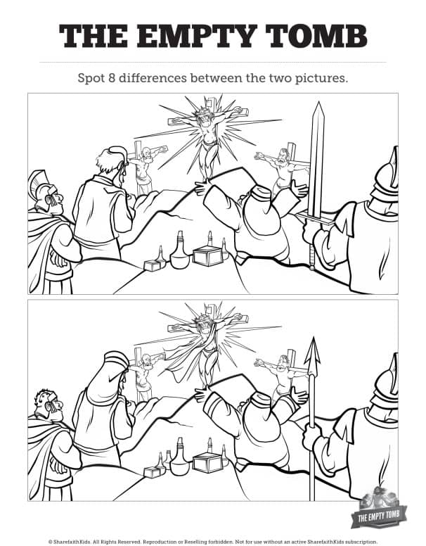 John 20 The Empty Tomb Kids Spot the Differences